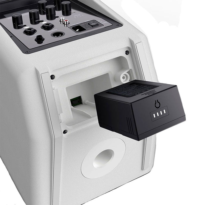 LD Systems | ANNY8 | Portable Battery - Powerered Loudspeaker | w/ Mixer & Bluetooth | White (LDS - ANNY8W) - Gsus4