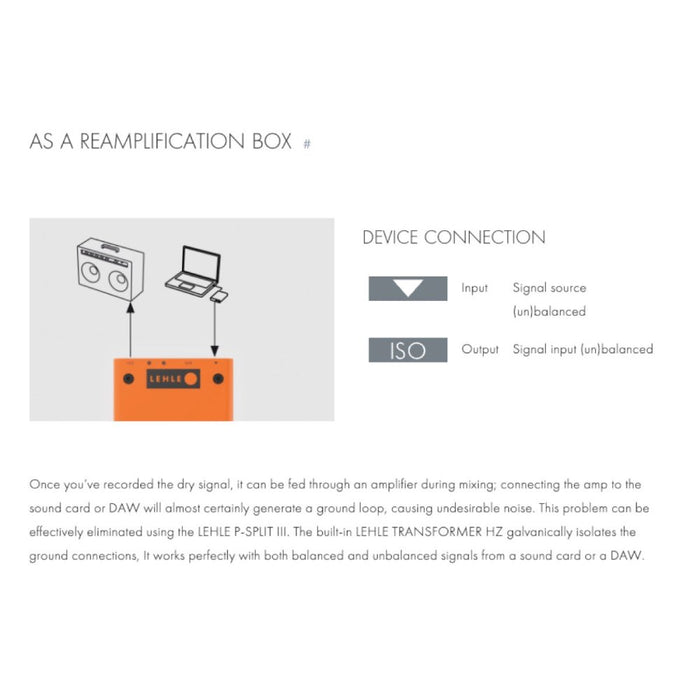 Lehle | P - Split III | Transformer Isolated Passive Splitter & DI Box (LHPS3) - Gsus4