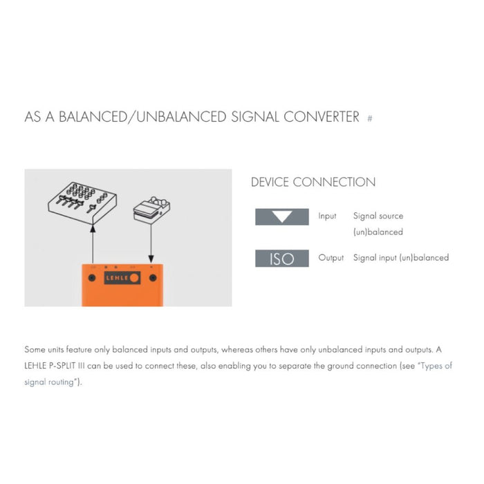 Lehle | P - Split III | Transformer Isolated Passive Splitter & DI Box (LHPS3) - Gsus4