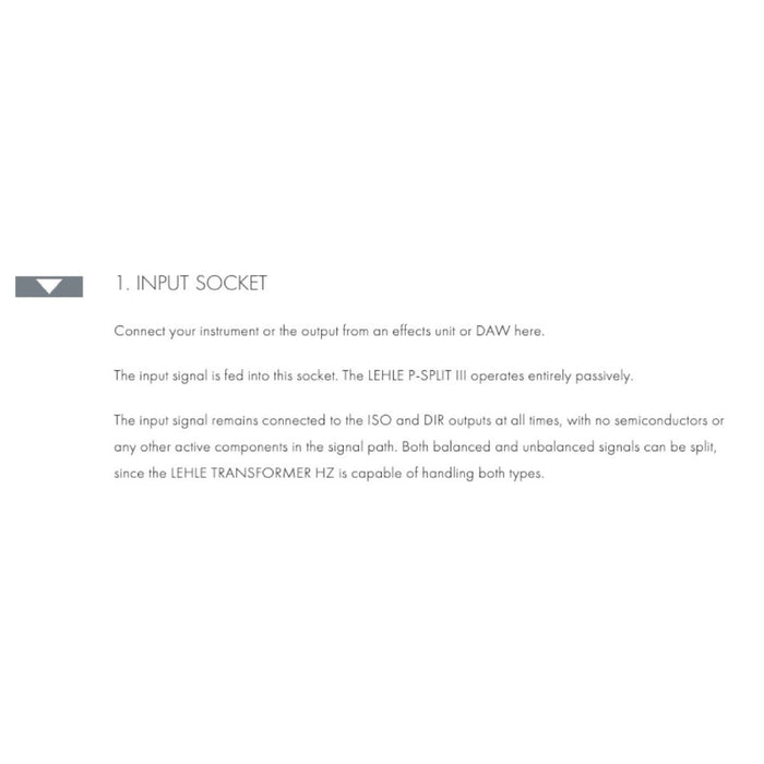 Lehle | P - Split III | Transformer Isolated Passive Splitter & DI Box (LHPS3) - Gsus4