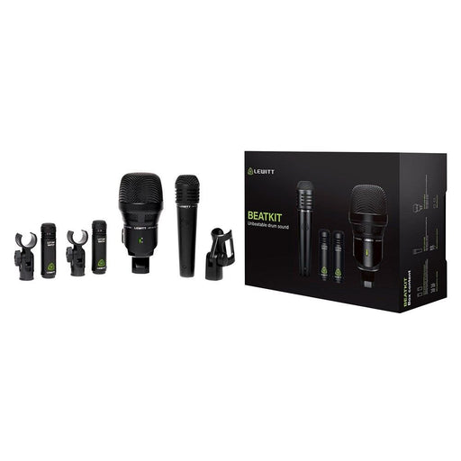 Lewitt | BEATKIT | 4 Piece Drum Microphone Kit w/ Mounts & Windscreens (58/BEATKIT) - Gsus4