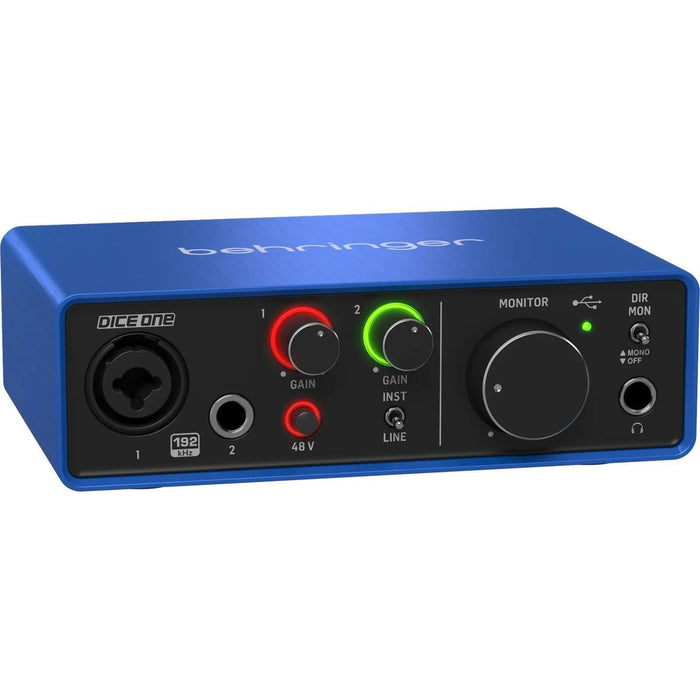 Behringer Dice 1U2 192KHZ 1 Mic Pre USB Audio Interface