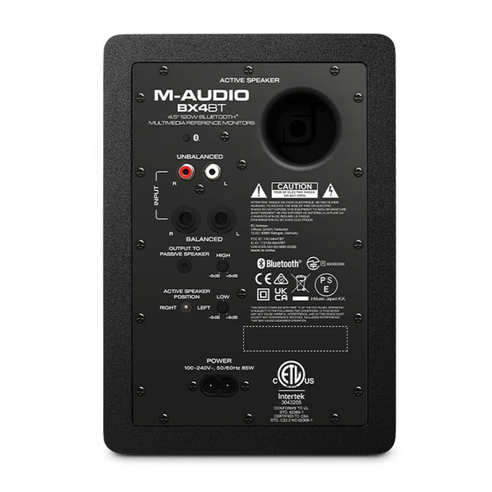 M-Audio BX4 D4 BT Powered Studio Monitors Speakers 4.5inch w/ Bluetooth (Pair) (46/BX4D4BT) - Gsus4