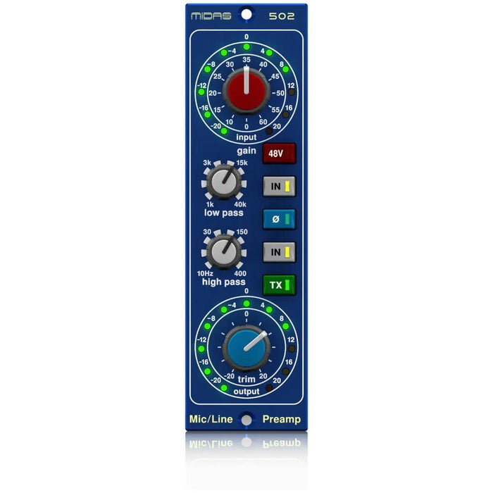Midas 502 Microphone Preamplifier (500 Series)