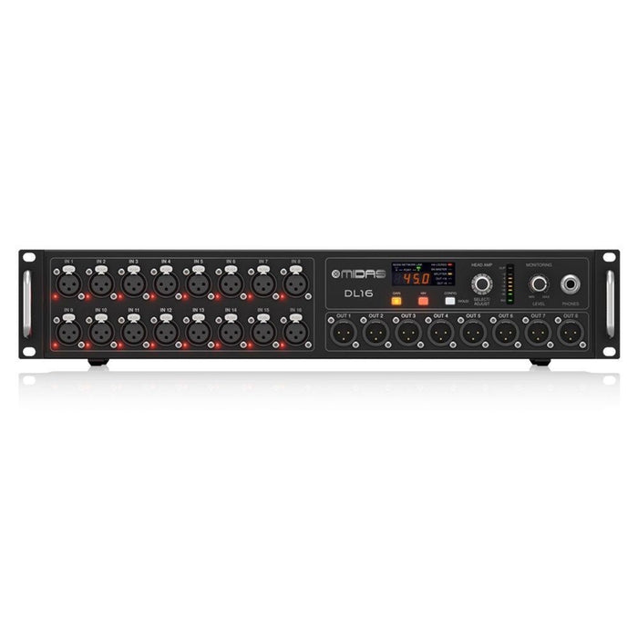 Midas DL16 16-In/8-Out Stage Box w/ 16x Midas Mic Pres, Ultranet & ADAT Interfaces (453022) - Gsus4