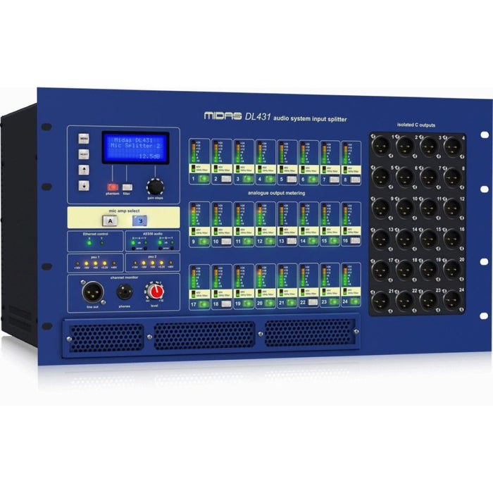 Midas DL431 24-Input / 72-Output Stage Box w/ 24x Microphone Splitter (453046) - Gsus4