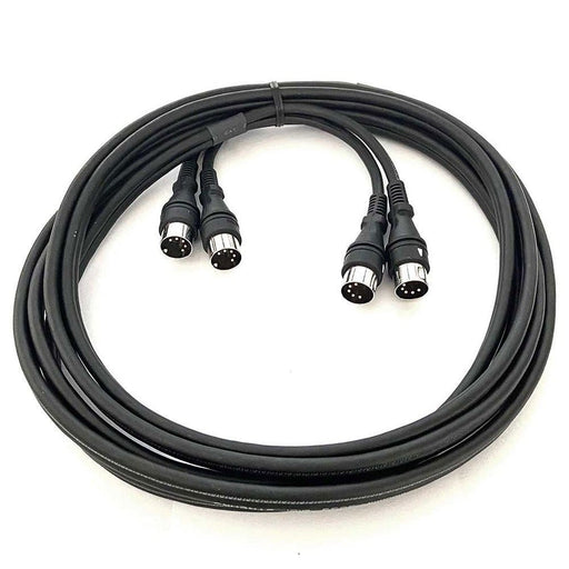 Mogami Dual MIDI Cable One Piece Moulded 5pin Connections (15ft) (MOG-MIDI-15D) - Gsus4