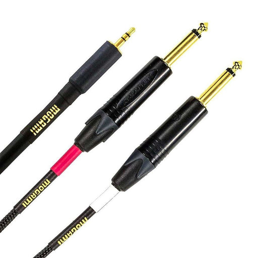 Mogami Gold 3.5mm TRS to Dual 1/4" TS Cable (15ft) (MOG-3.52TS15) - Gsus4