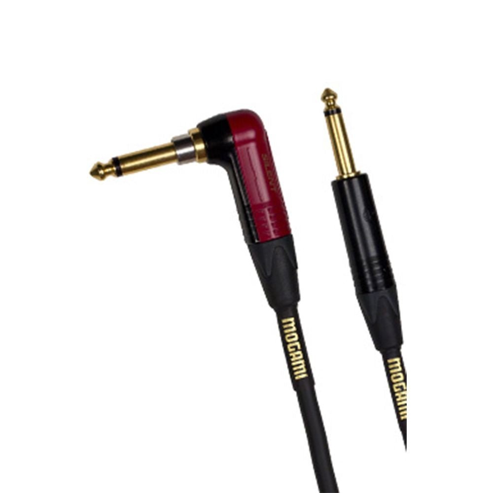 Mogami Gold Instrument Cable Straight to Silent Right-Angle (18ft) - Gsus4