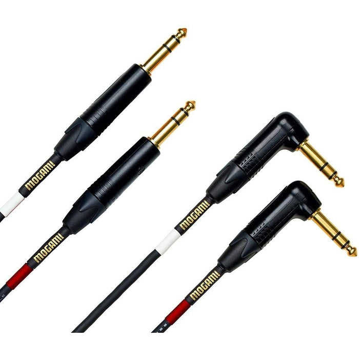 Mogami Gold Stereo Keyboard Balanced TRS - TRS Right - Angled Cable Set (6 ft) (MOG-KEYSB06R) - Gsus4