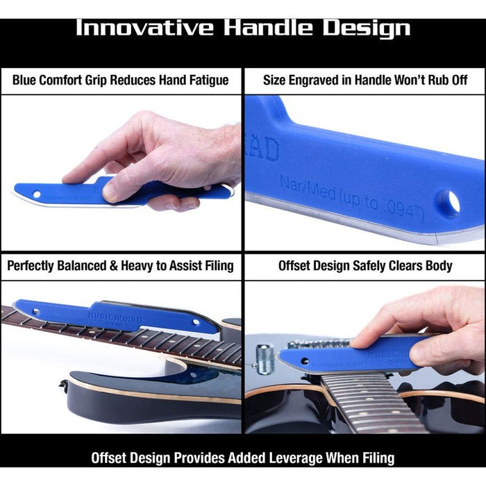 Music Nomad Diamond Coated Safe Zone Guitar Fret Crowning File (S-File) (MN850) - Gsus4