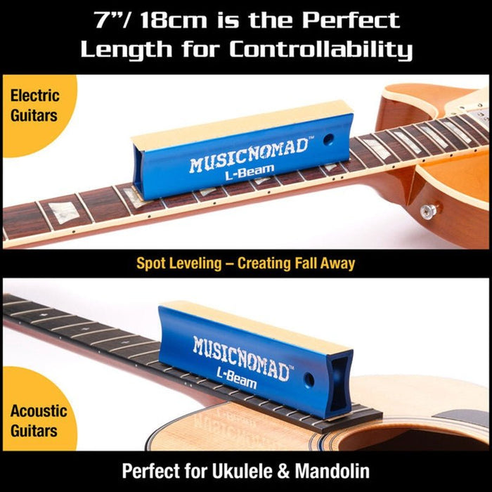 Music Nomad "Fret Leveler" Leveling (L-Beam) 7" (18cm) for Guitar, Ukulele & Mandolin (MN810) - Gsus4
