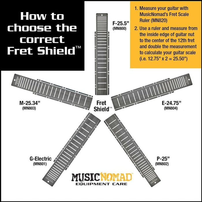 Music Nomad "Fret Shield" Fretboard Protector Guard for 24.75" Guitar Fret Scale (Non-Gibson) (MN804) - Gsus4