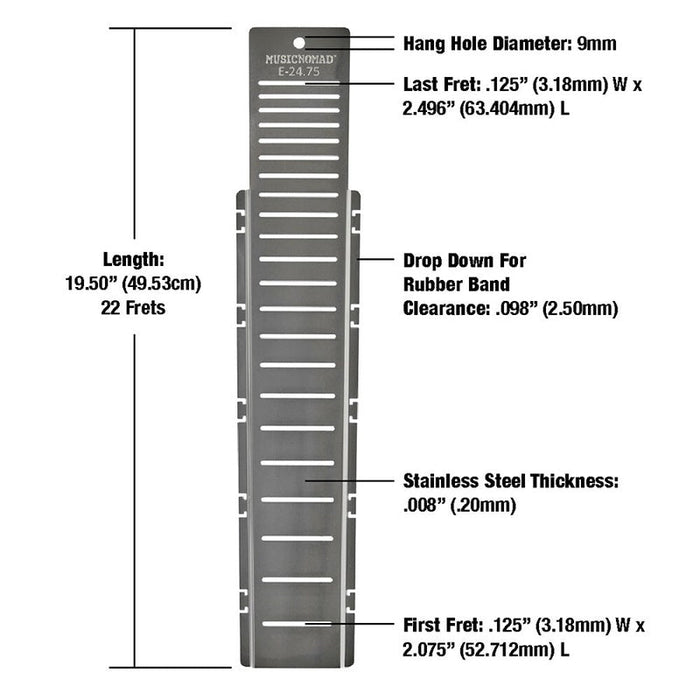 Music Nomad "Fret Shield" Fretboard Protector Guard for 24.75" Guitar Fret Scale (Non-Gibson) (MN804) - Gsus4