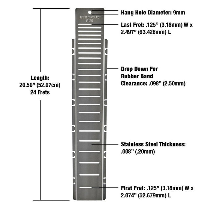 Music Nomad "Fret Shield" Fretboard Protector Guard for 25" Guitar Fret Scale (MN802) - Gsus4
