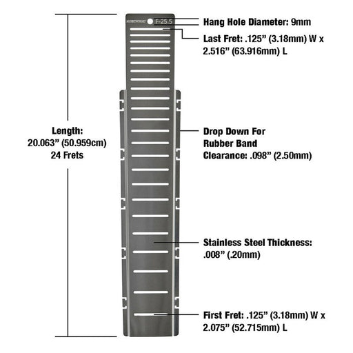 Music Nomad "Fret Shield" Fretboard Protector Guard for 25.5" Guitar Fret Scale (MN800) - Gsus4