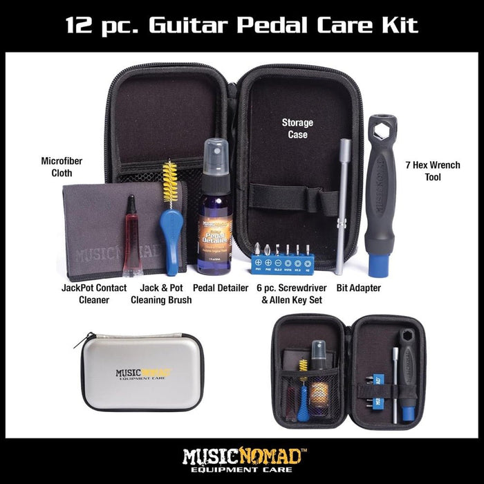 Music Nomad | MN286 | Guitar Pedal Cleaning & Care Kit | w/ Contact Cleaners & Hex Wrench Screw Set (MN286) - Gsus4