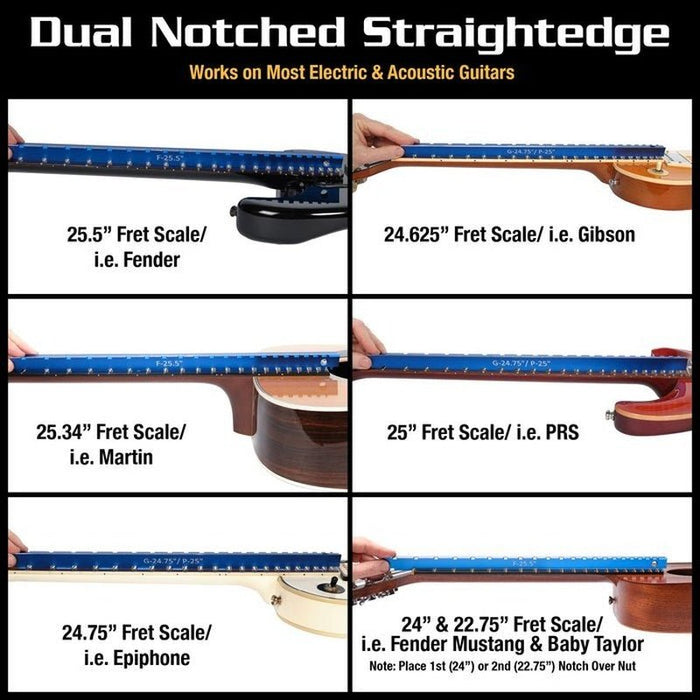 Music Nomad "Tri-Beam" 3 in 1 Dual Notched Straight Edge & Precision Straightedge (MN821) - Gsus4