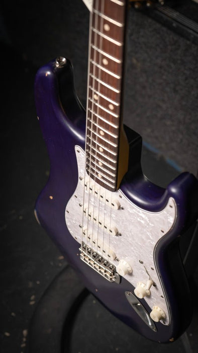 Nash Guitars | S63 | Deep Clear Blue / Purple | Ash & Rosewood | Lollars SSS | Light Relic | w/ Hard Case (Nash-S63-DBlue-Ash-Rose) - Gsus4