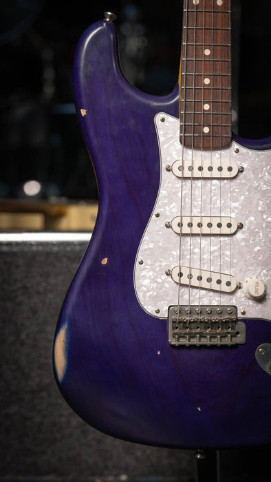 Nash Guitars | S63 | Deep Clear Blue / Purple | Ash & Rosewood | Lollars SSS | Light Relic | w/ Hard Case (Nash-S63-DBlue-Ash-Rose) - Gsus4