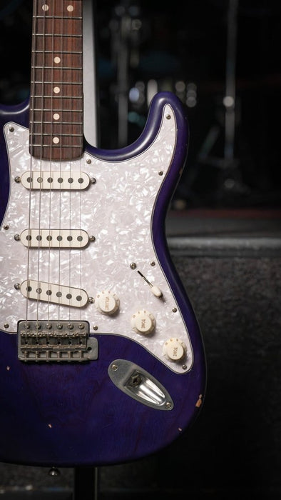 Nash Guitars | S63 | Deep Clear Blue / Purple | Ash & Rosewood | Lollars SSS | Light Relic | w/ Hard Case (Nash-S63-DBlue-Ash-Rose) - Gsus4