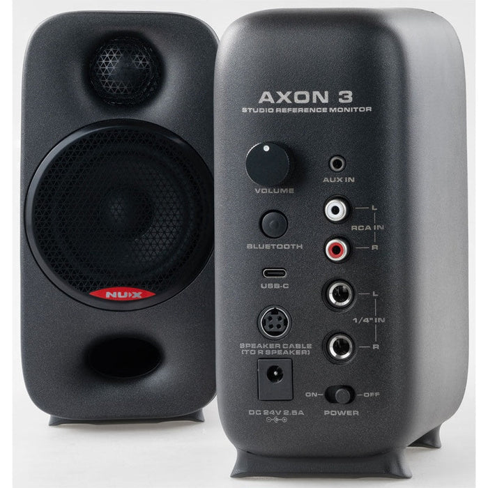 NUX Axon 3 Studio Reference Monitor Speakers in Black (Pair) (NXNFM03) - Gsus4