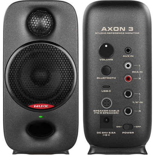 NUX Axon 3 Studio Reference Monitor Speakers in Black (Pair) (NXNFM03) - Gsus4