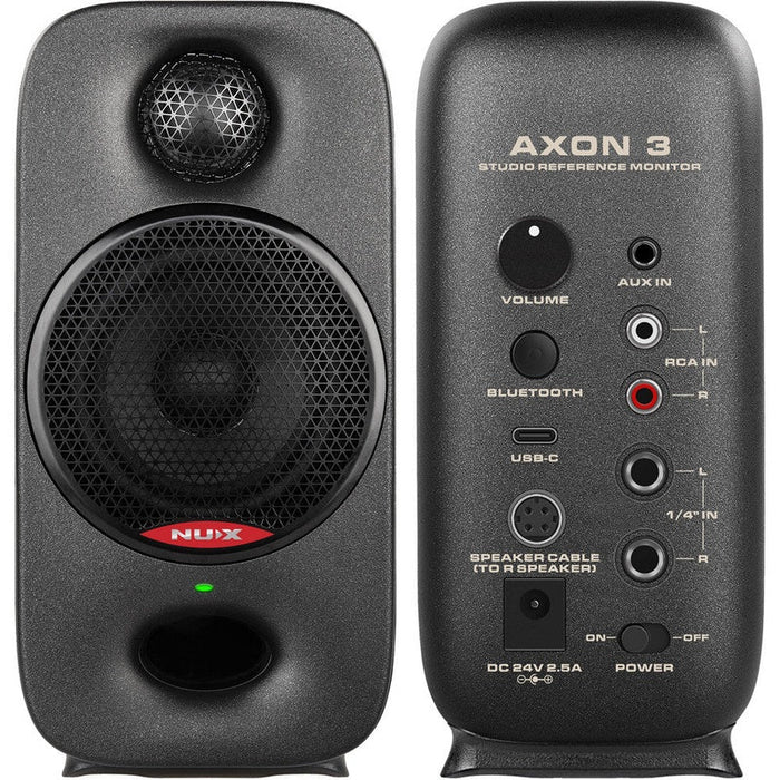 NUX Axon 3 Studio Reference Monitor Speakers in Black (Pair) (NXNFM03) - Gsus4