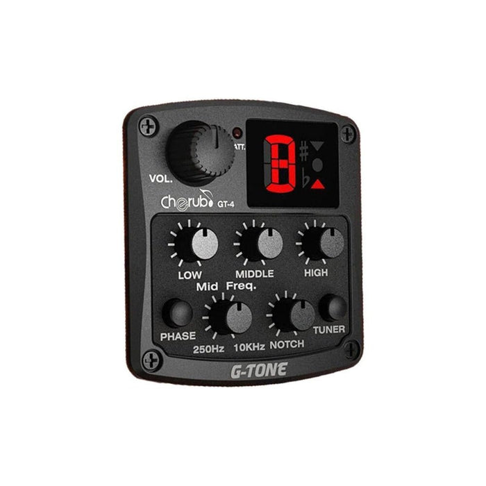NUX Cherub GT-4 Acoustic Guitar Piezo Pickup System w/ Built-In Tuner (NXGT4) - Gsus4