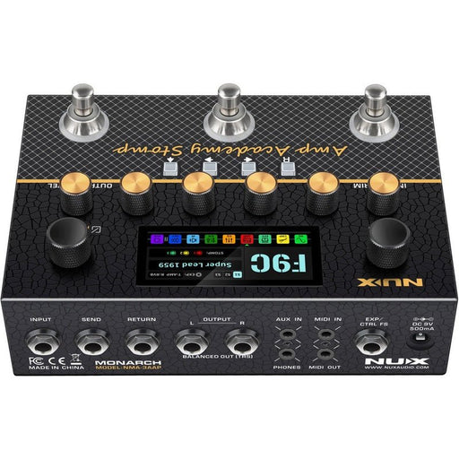 NUX Monarch Series Amp Academy 3-Footswitch Stomp Compact Modeler (NXNMA3) - Gsus4