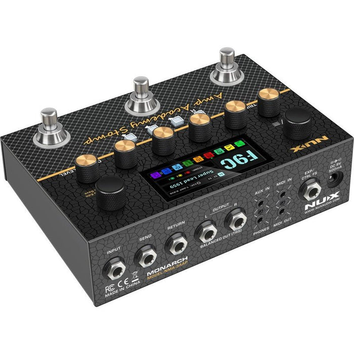 NUX Monarch Series Amp Academy 3-Footswitch Stomp Compact Modeler (NXNMA3) - Gsus4