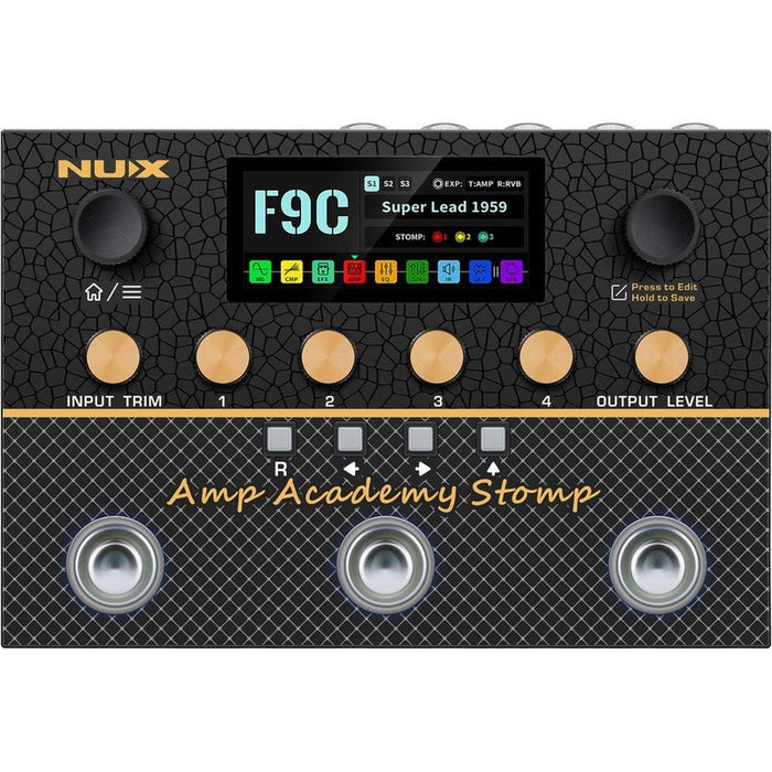 NUX Monarch Series Amp Academy 3-Footswitch Stomp Compact Modeler (NXNMA3) - Gsus4