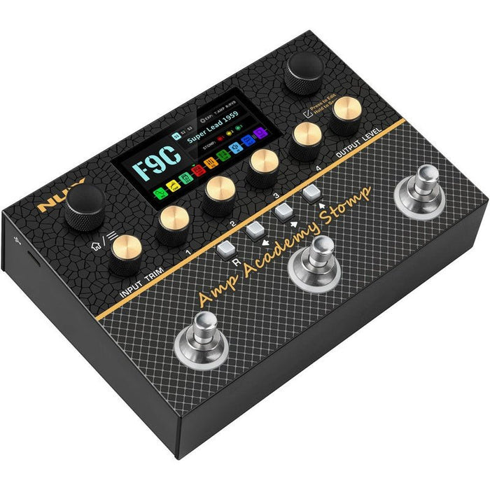 NUX Monarch Series Amp Academy 3-Footswitch Stomp Compact Modeler (NXNMA3) - Gsus4