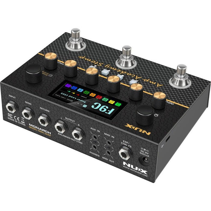 NUX Monarch Series Amp Academy 3-Footswitch Stomp Compact Modeler (NXNMA3) - Gsus4