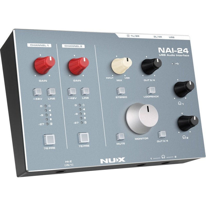 NUX NAI-24 Professional 2x4, 32-Bit/192kHz USB Audio Interface (NXNAI24) - Gsus4