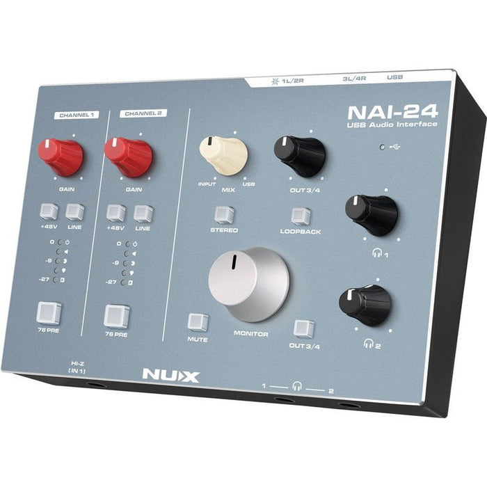 NUX NAI-24 Professional 2x4, 32-Bit/192kHz USB Audio Interface (NXNAI24) - Gsus4