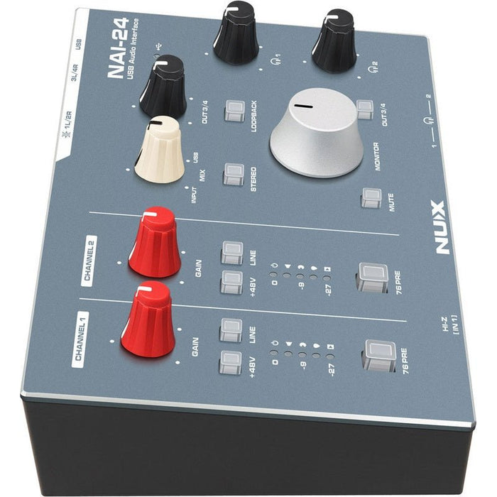 NUX NAI-24 Professional 2x4, 32-Bit/192kHz USB Audio Interface (NXNAI24) - Gsus4