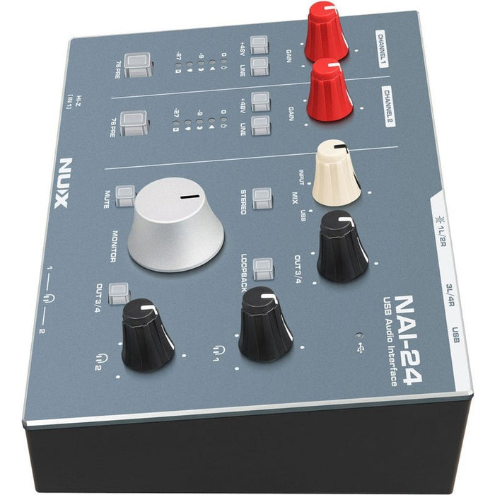 NUX NAI-24 Professional 2x4, 32-Bit/192kHz USB Audio Interface (NXNAI24) - Gsus4