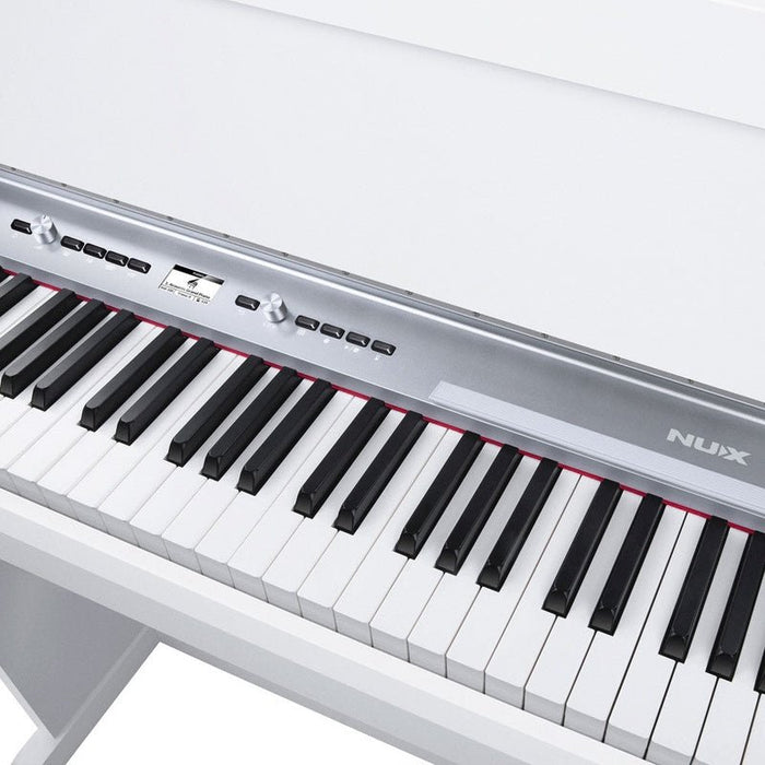 NUX NCK-330 Upright 88-Key Digital Piano in White Finish (NXNCK330WH) - Gsus4