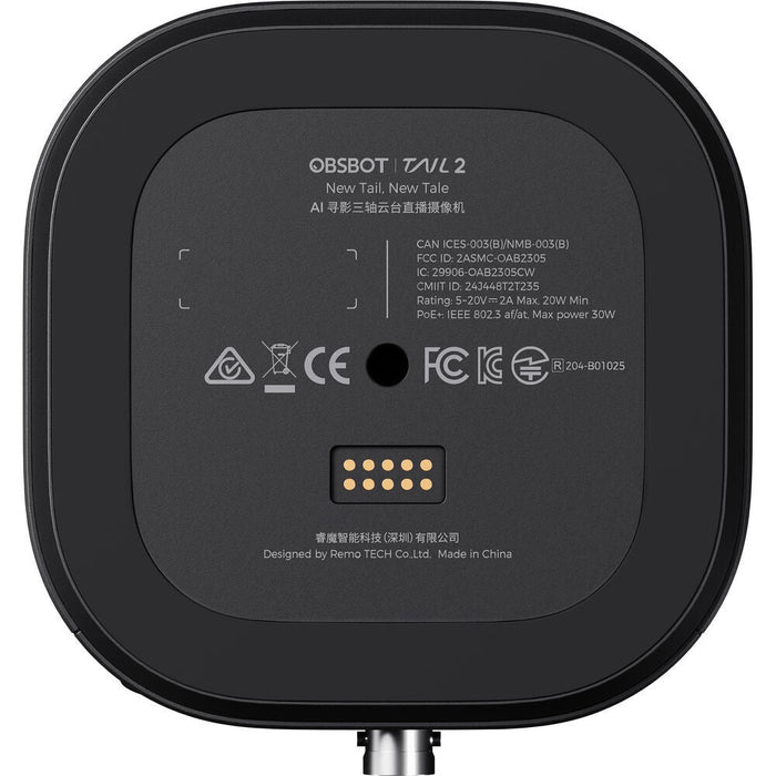 OBSBOT | TAIL 2 | AI - Powered PTZR NDI 4K Camera | w/ 5x Optical 12x Hybrid Zoom (OAB - 2305 - CW) - Gsus4