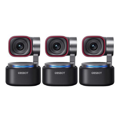 OBSBOT | Tiny 3 Combo | 3x Camera Pack | Webcam 4K Voice Control PTZ Camera (OWB-2409-Combo) - Gsus4