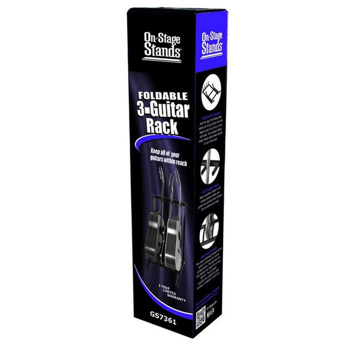 On Stage 3-Space Foldable Multi Guitar Rack (OSGS7361) - Gsus4