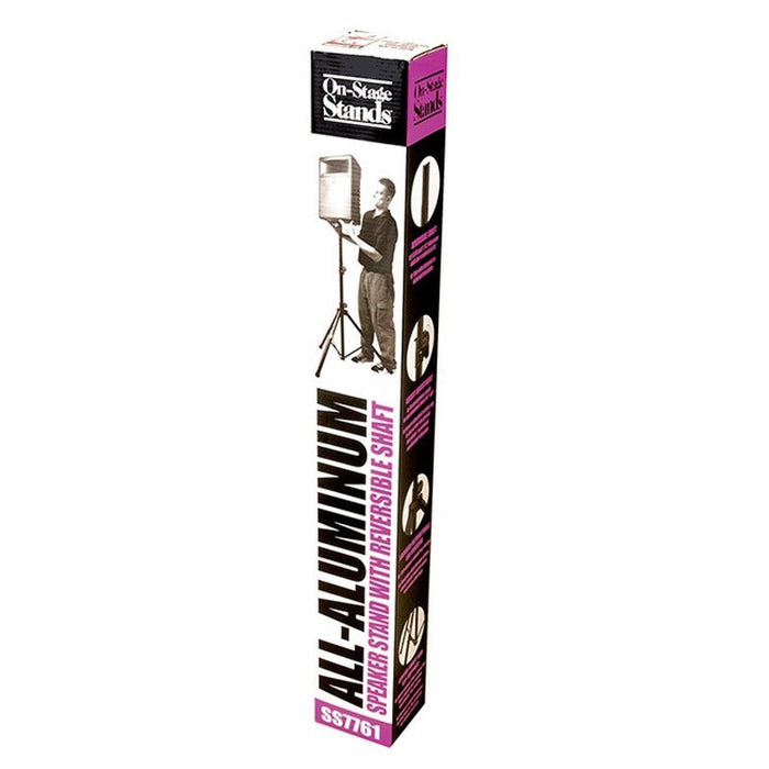 On Stage All Aluminium Speaker Stand with Reversible Upper Shaft (OSSS7761B) - Gsus4