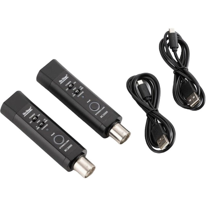 On Stage BC2000V2 XLR-Equipped, Rechargeable Stereo Bluetooth Converter (OSBC2000V2) - Gsus4
