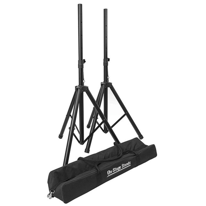 On Stage Compact Speaker Stand Pack with Pair of Speaker Stands & Carry Bag (OSSSP7750) - Gsus4