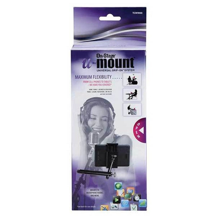 On Stage Grip-On Universal Device Holder with U-Mount Mounting Post (OSTCM1900) - Gsus4