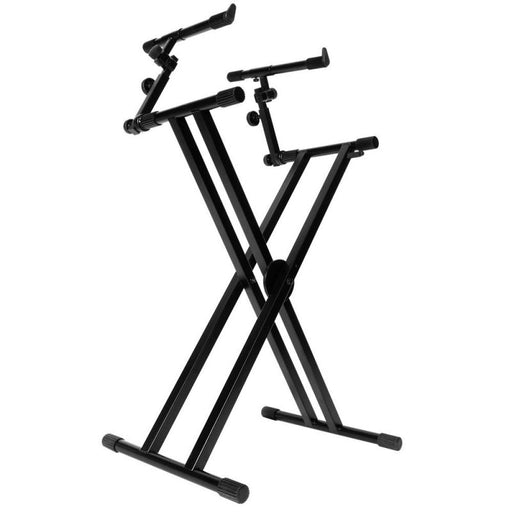 On Stage KS7292 Double-X Braced Ergo Lok Keyboard Stand with 2nd Tier (OSKS7292) - Gsus4