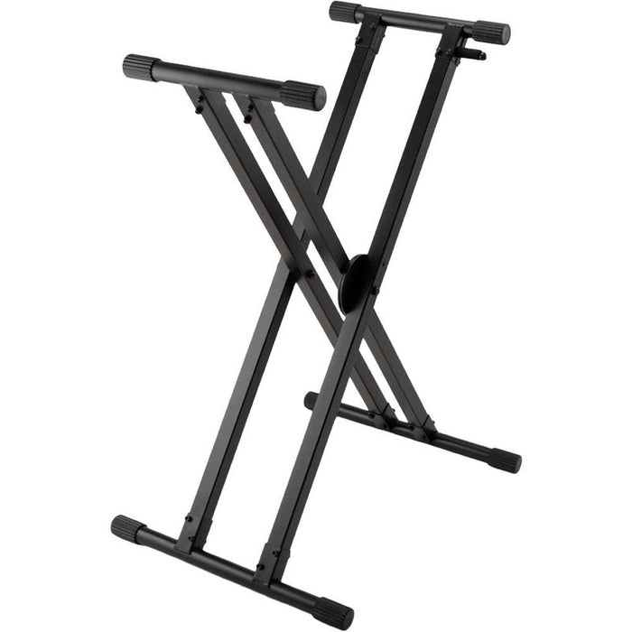 On Stage Lok Tight Pro Double X-Braced Ergo-Lok Keyboard Stand (OSKS8291) - Gsus4