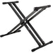 On Stage Lok Tight Pro Double X-Braced Ergo-Lok Keyboard Stand (OSKS8291) - Gsus4