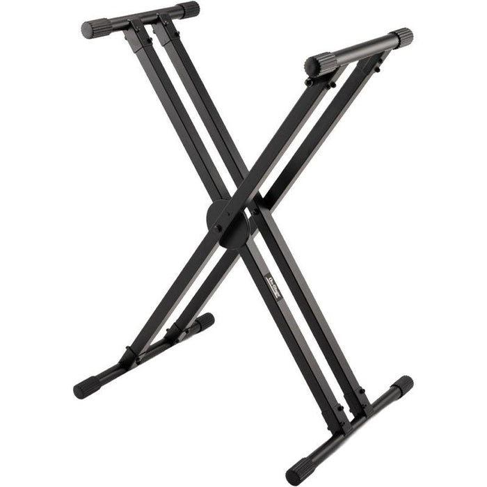 On Stage Lok Tight Pro Double X-Braced Ergo-Lok Keyboard Stand (OSKS8291) - Gsus4